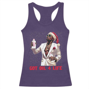 Funny Dirty Hiphop Xmas Racerback Tank Top Got Oil 4 Life Diddy Party TS09 Purple Print Your Wear