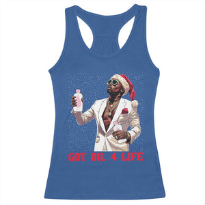 Funny Dirty Hiphop Xmas Racerback Tank Top Got Oil 4 Life Diddy Party TS09 Royal Blue Print Your Wear