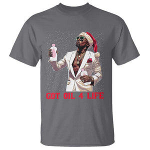 Funny Dirty Hiphop Xmas T Shirt Got Oil 4 Life Diddy Party TS09 Charcoal Print Your Wear