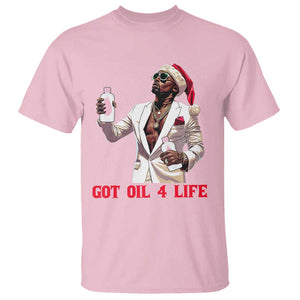 Funny Dirty Hiphop Xmas T Shirt Got Oil 4 Life Diddy Party TS09 Light Pink Print Your Wear