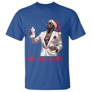 Funny Dirty Hiphop Xmas T Shirt Got Oil 4 Life Diddy Party TS09 Royal Blue Print Your Wear