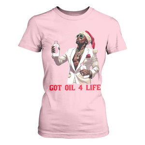 Funny Dirty Hiphop Xmas T Shirt For Women Got Oil 4 Life Diddy Party TS09 Light Pink Print Your Wear