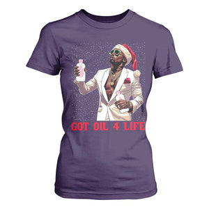 Funny Dirty Hiphop Xmas T Shirt For Women Got Oil 4 Life Diddy Party TS09 Purple Print Your Wear