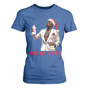 Funny Dirty Hiphop Xmas T Shirt For Women Got Oil 4 Life Diddy Party TS09 Royal Blue Print Your Wear