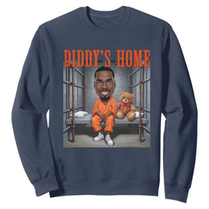 Funny Xmas Diddy Party Diddy Home Sweatshirt TS09 Navy Print Your Wear