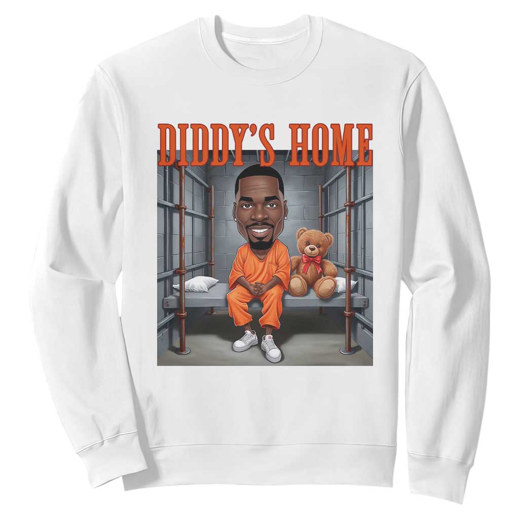 Funny Xmas Diddy Party Diddy Home Sweatshirt TS09 White Print Your Wear