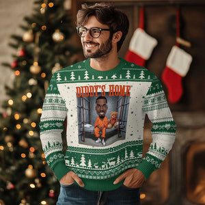 Funny Xmas Diddy Party Diddy Home Ugly Christmas Sweater TS09 Green Print Your Wear