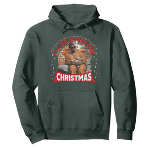 Funny Xmas Diddy Party Hoodie I'll Be Home For Christmas TS09 Dark Forest Green Print Your Wear