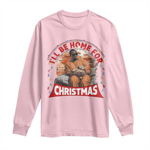 Funny Xmas Diddy Party Long Sleeve Shirt I'll Be Home For Christmas TS09 Light Pink Print Your Wear