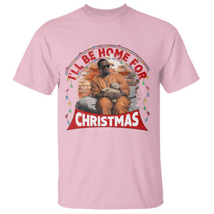 Funny Xmas Diddy Party T Shirt I'll Be Home For Christmas TS09 Light Pink Print Your Wear