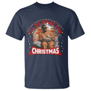 Funny Xmas Diddy Party T Shirt I'll Be Home For Christmas TS09 Navy Print Your Wear