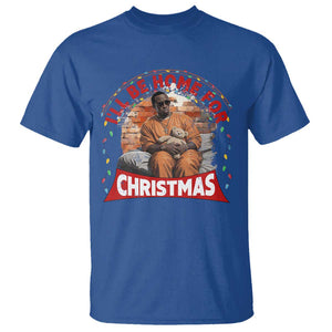 Funny Xmas Diddy Party T Shirt I'll Be Home For Christmas TS09 Royal Blue Print Your Wear