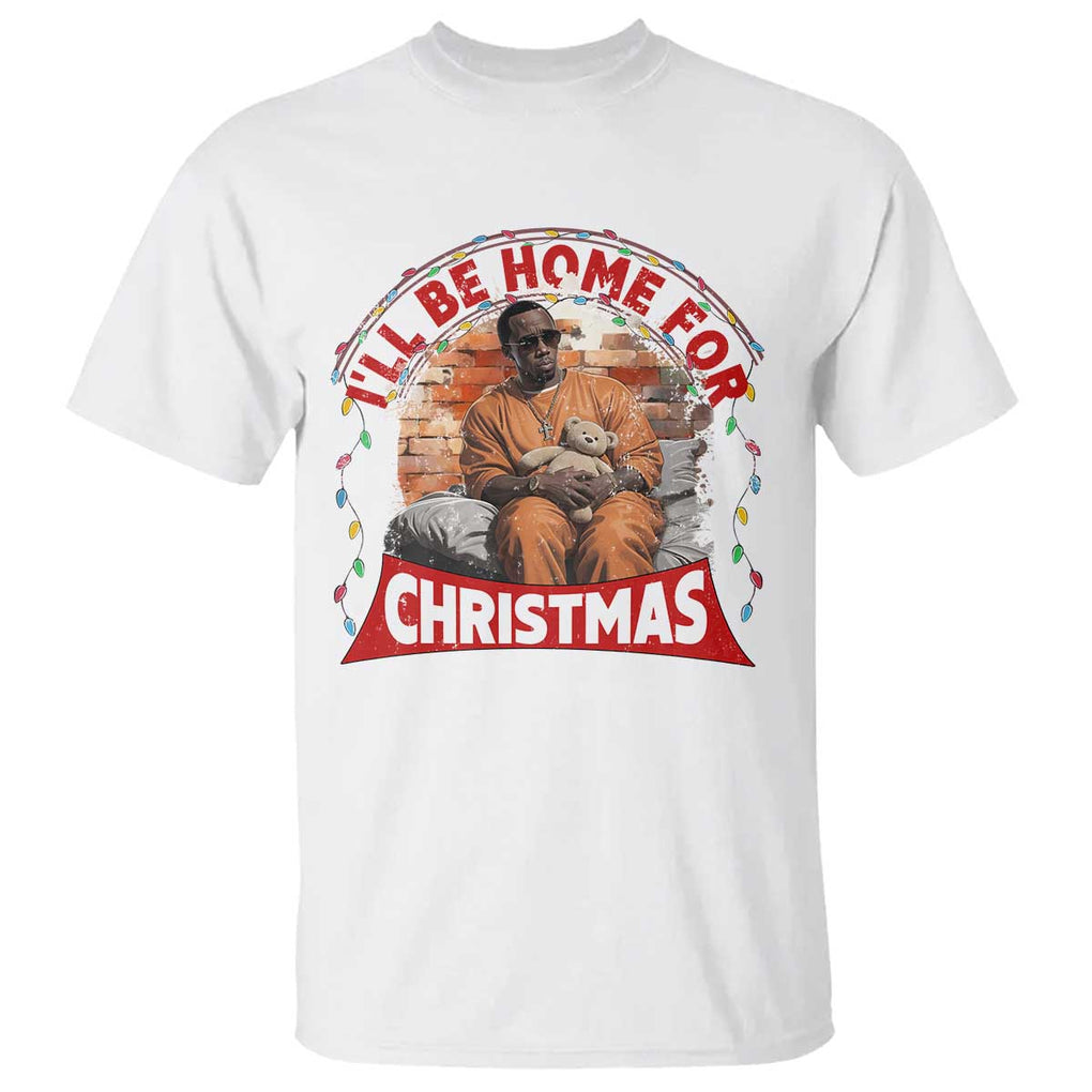 Funny Xmas Diddy Party T Shirt I'll Be Home For Christmas TS09 White Print Your Wear