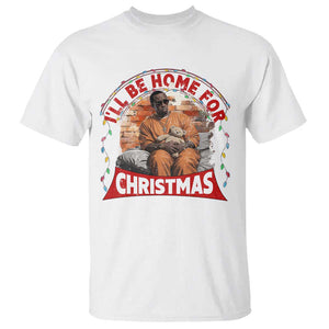 Funny Xmas Diddy Party T Shirt I'll Be Home For Christmas TS09 White Print Your Wear