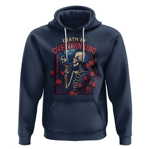 Death By Overthinking Skeleton Smoking Hoodie TS09 Navy Printyourwear