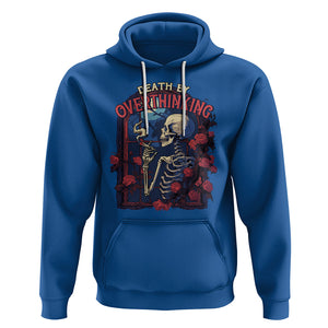 Death By Overthinking Skeleton Smoking Hoodie TS09 Royal Blue Printyourwear