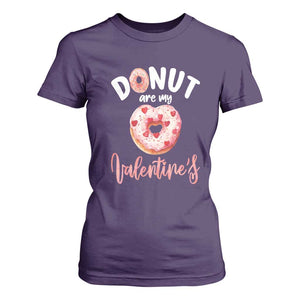 Valentine's Day T Shirt For Women Donuts Are My Valentine Food Joke TS09 Purple Print Your Wear