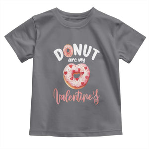 Valentine's Day Toddler T Shirt Donuts Are My Valentine Food Joke TS09 Charcoal Print Your Wear