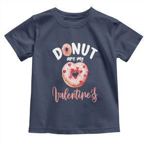 Valentine's Day Toddler T Shirt Donuts Are My Valentine Food Joke TS09 Navy Print Your Wear