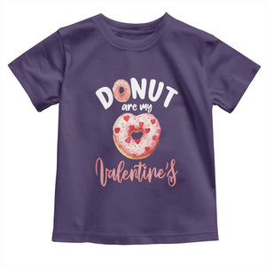 Valentine's Day Toddler T Shirt Donuts Are My Valentine Food Joke TS09 Purple Print Your Wear