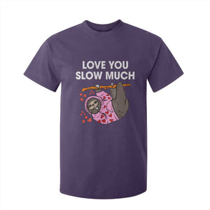 Valentine's Day T Shirt For Kid Love You Slow Much Cute Sloth Hearts Lazy TS09 Purple Print Your Wear