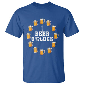 Funny Drinking T Shirt Beer O'Clock Time For Drinker TS09 Royal Blue Printyourwear