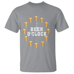 Funny Drinking T Shirt Beer O'Clock Time For Drinker TS09 Sport Gray Printyourwear