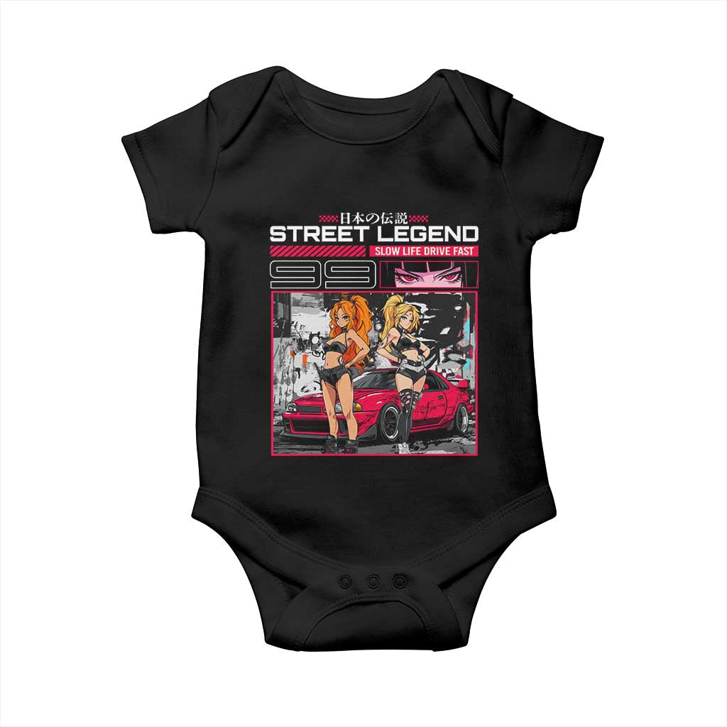 Street Legend JDM Anime Baby Onesie TS09 Black Print Your Wear