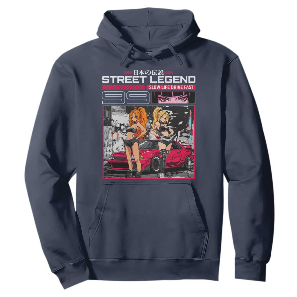 Street Legend JDM Anime Hoodie TS09 Navy Print Your Wear