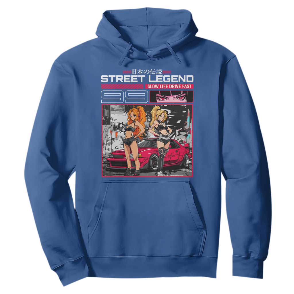 Street Legend JDM Anime Hoodie TS09 Royal Blue Print Your Wear