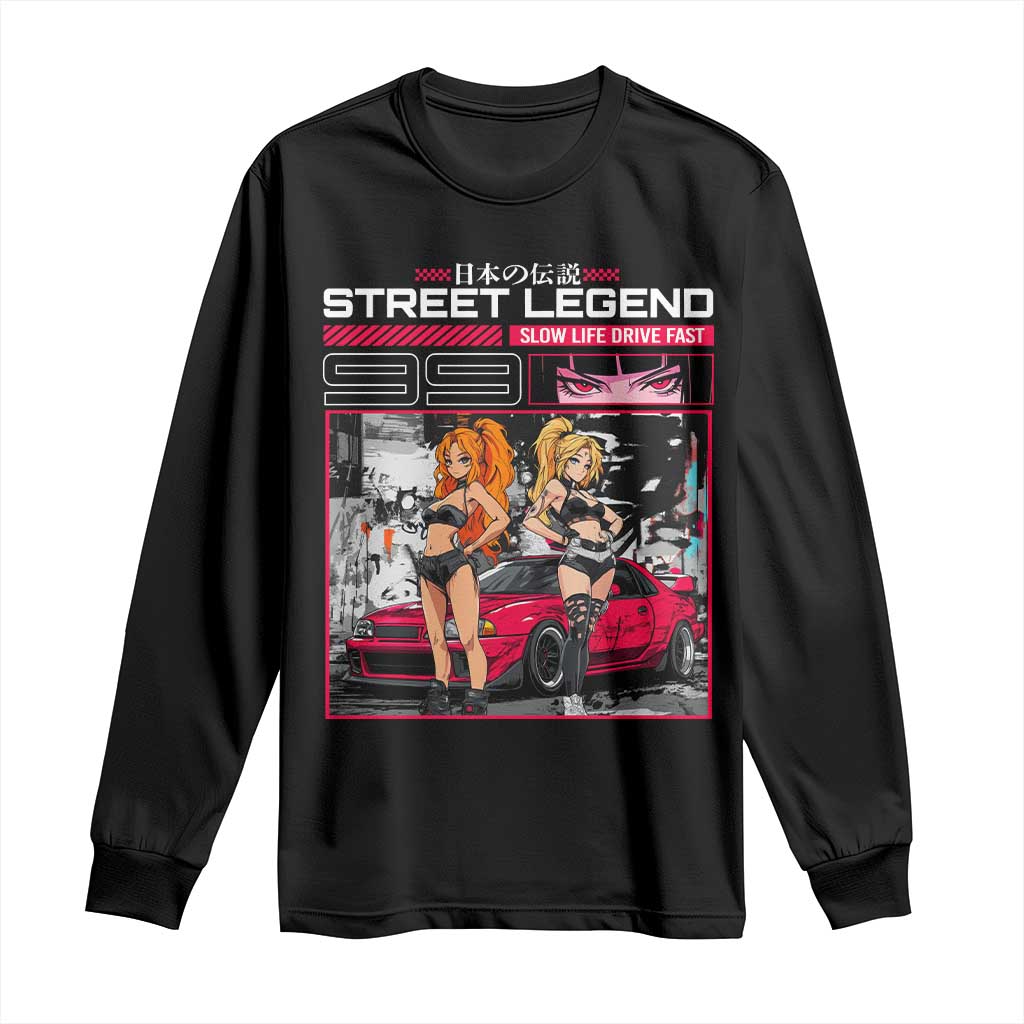 Street Legend JDM Anime Long Sleeve Shirt TS09 Black Print Your Wear