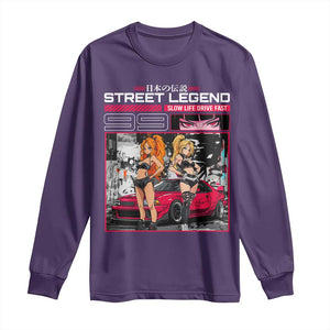Street Legend JDM Anime Long Sleeve Shirt TS09 Purple Print Your Wear