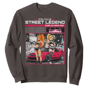Street Legend JDM Anime Sweatshirt TS09 Dark Chocolate Print Your Wear