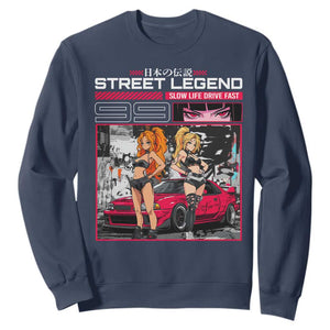 Street Legend JDM Anime Sweatshirt TS09 Navy Print Your Wear
