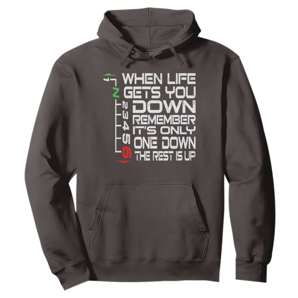 Motorcycle Lover Hoodie When Life Gets You Down TS09 Dark Chocolate Print Your Wear