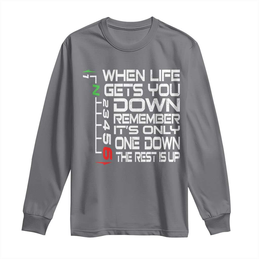 Motorcycle Lover Long Sleeve Shirt When Life Gets You Down TS09 Charcoal Print Your Wear