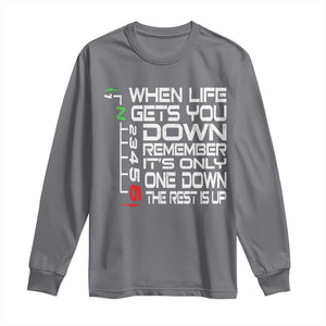 Motorcycle Lover Long Sleeve Shirt When Life Gets You Down TS09 Charcoal Print Your Wear