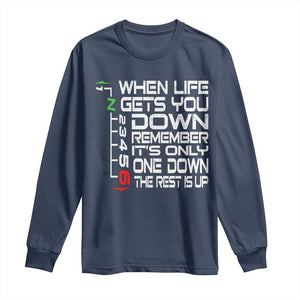 Motorcycle Lover Long Sleeve Shirt When Life Gets You Down TS09 Navy Print Your Wear