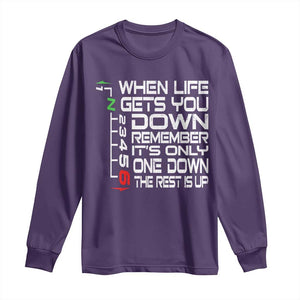 Motorcycle Lover Long Sleeve Shirt When Life Gets You Down TS09 Purple Print Your Wear