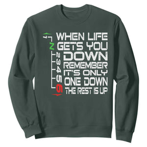 Motorcycle Lover Sweatshirt When Life Gets You Down TS09 Dark Forest Green Print Your Wear