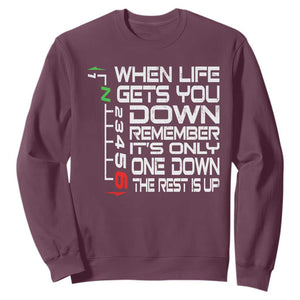Motorcycle Lover Sweatshirt When Life Gets You Down TS09 Maroon Print Your Wear