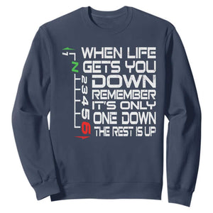 Motorcycle Lover Sweatshirt When Life Gets You Down TS09 Navy Print Your Wear