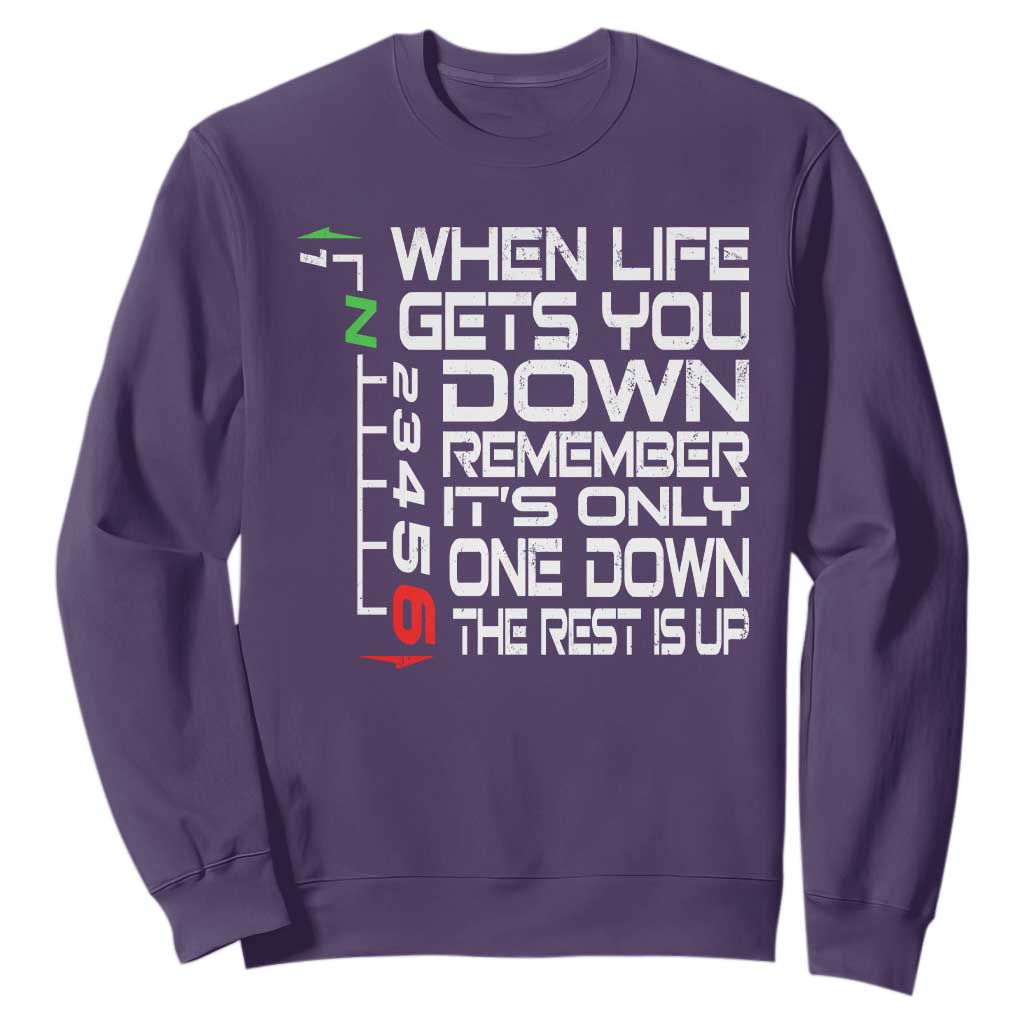 Motorcycle Lover Sweatshirt When Life Gets You Down TS09 Purple Print Your Wear
