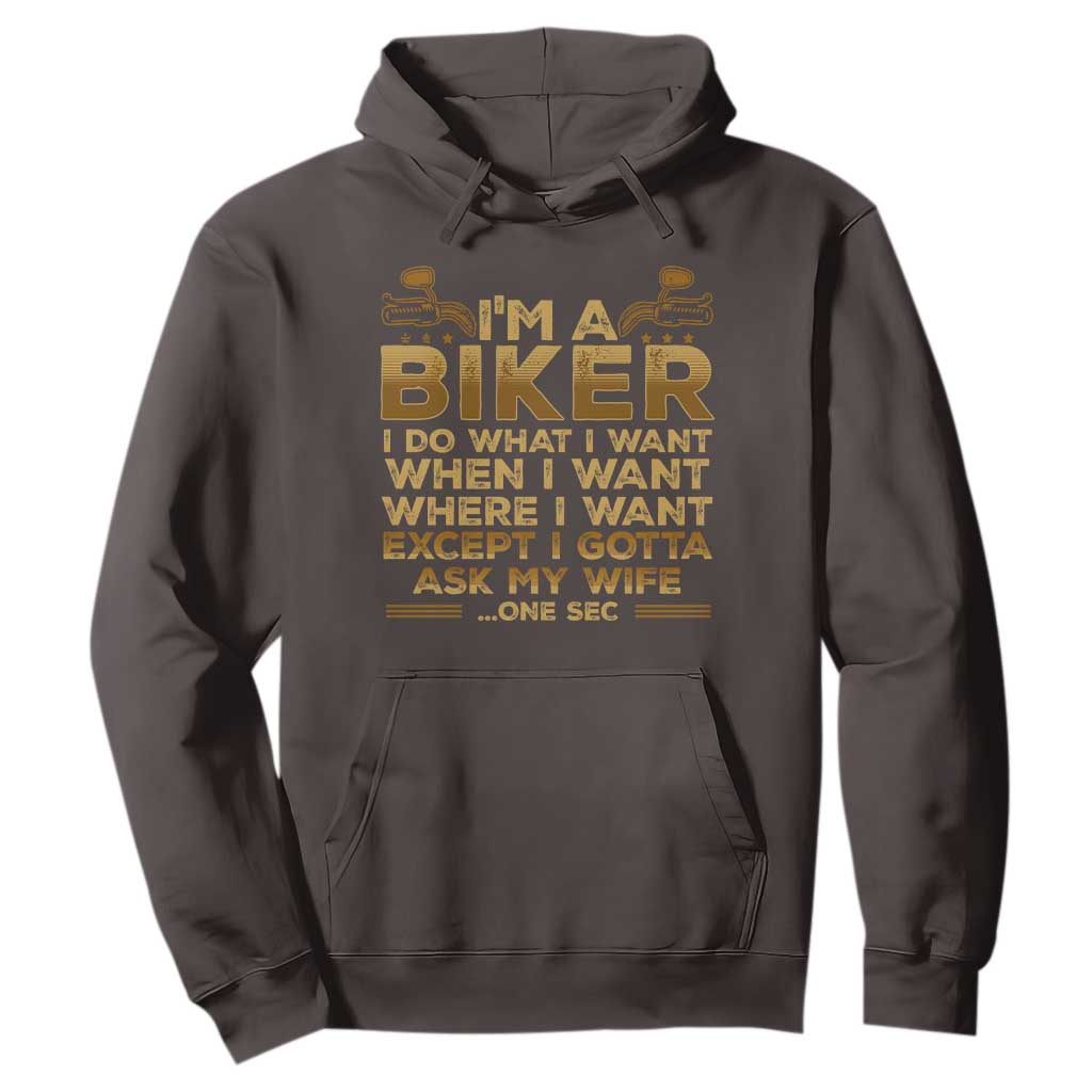 Motorcycle Rider Hoodie I'm A Biker I Do What I Want TS09 Dark Chocolate Print Your Wear