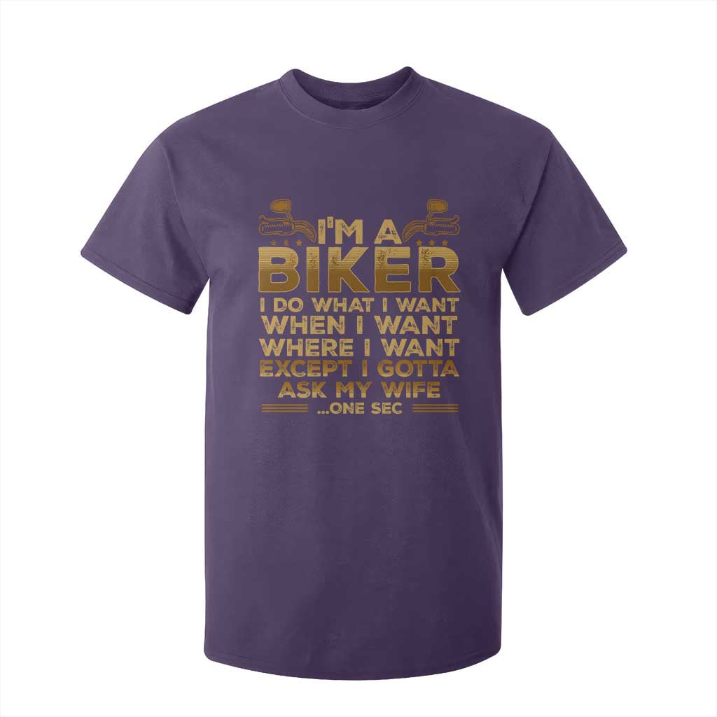 Motorcycle Rider T Shirt For Kid I'm A Biker I Do What I Want TS09 Purple Print Your Wear