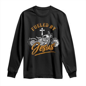 Motorcycle Rider Fueled By Jesus Long Sleeve Shirt TS09 Black Print Your Wear