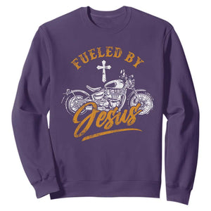 Motorcycle Rider Fueled By Jesus Sweatshirt TS09 Purple Print Your Wear