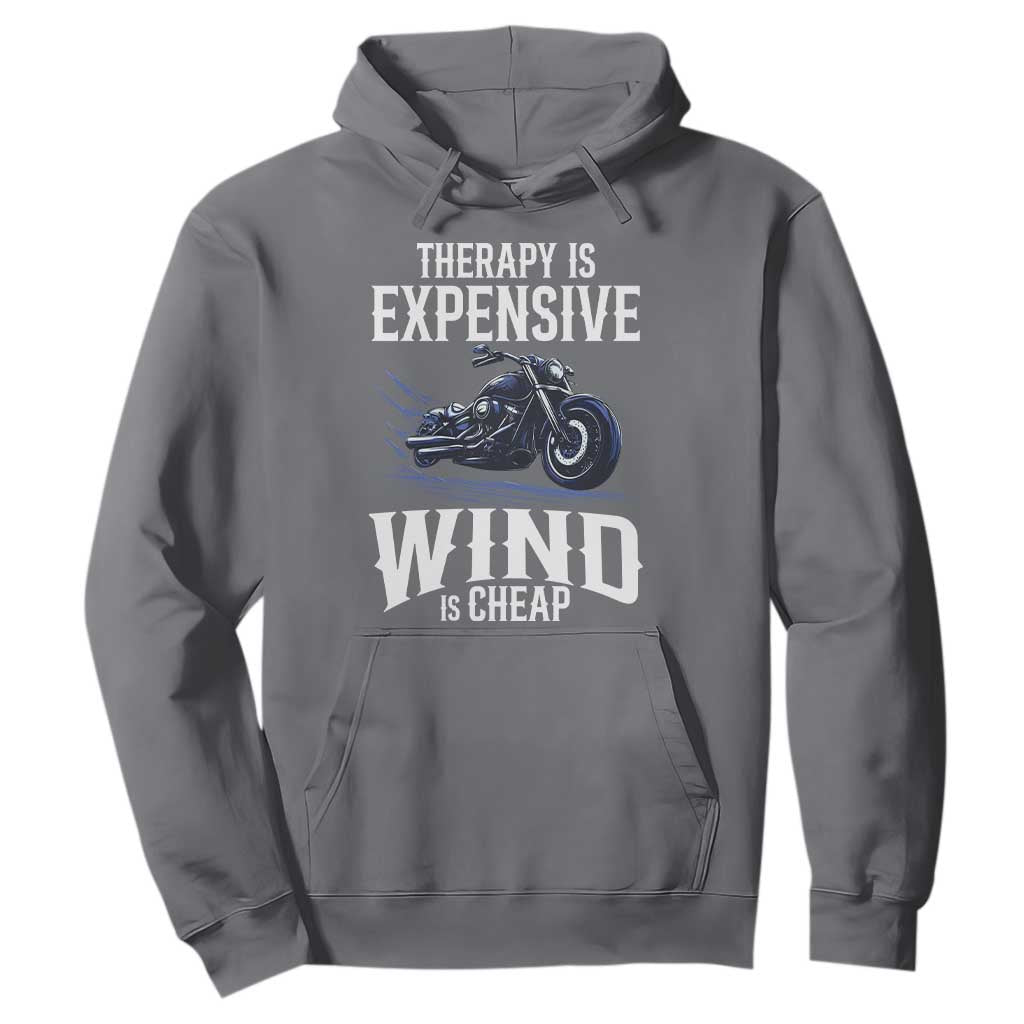 Motorcycle Rider Funny Wind Therapy Hoodie TS09 Charcoal Print Your Wear