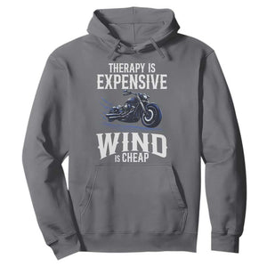 Motorcycle Rider Funny Wind Therapy Hoodie TS09 Charcoal Print Your Wear
