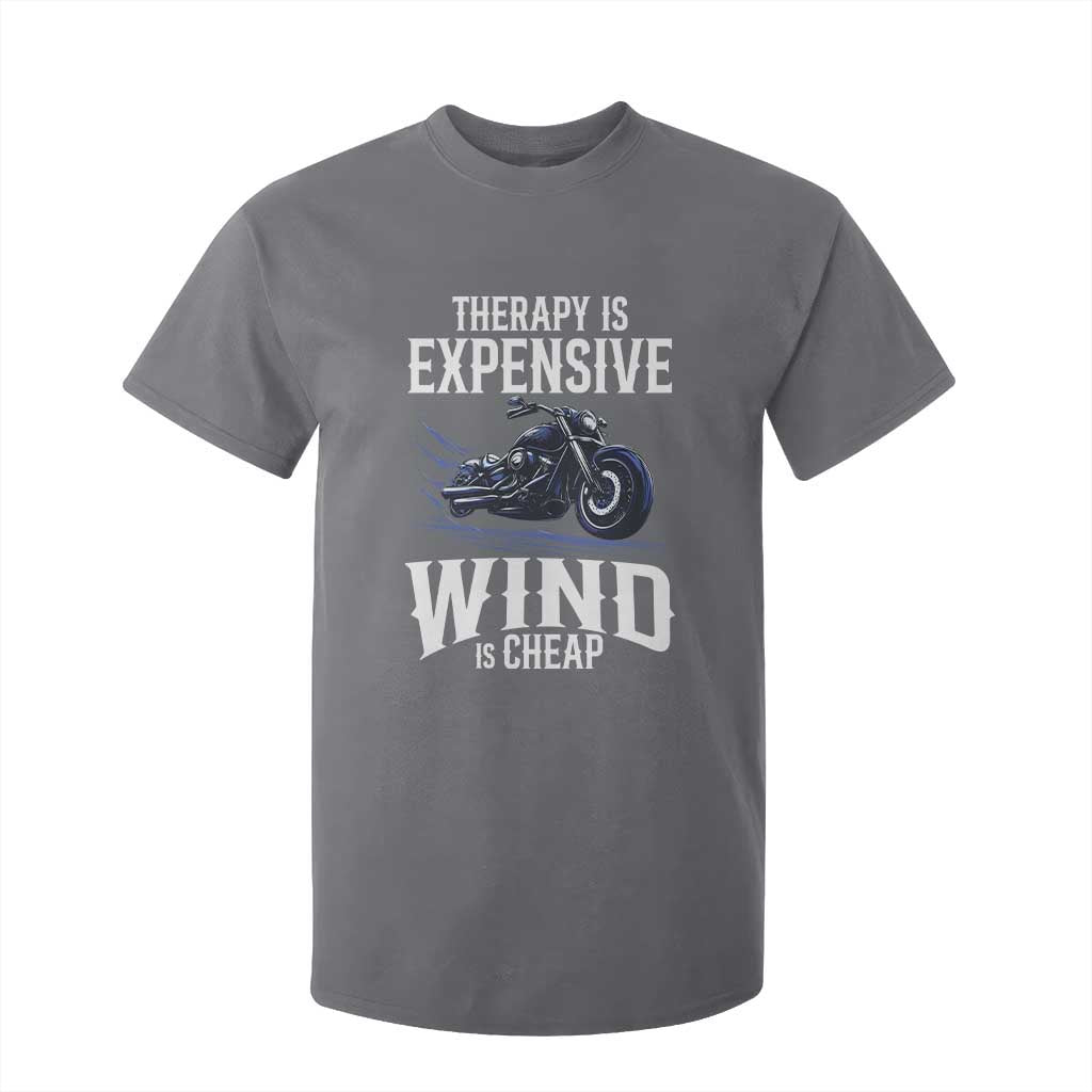 Motorcycle Rider Funny Wind Therapy T Shirt For Kid TS09 Charcoal Print Your Wear